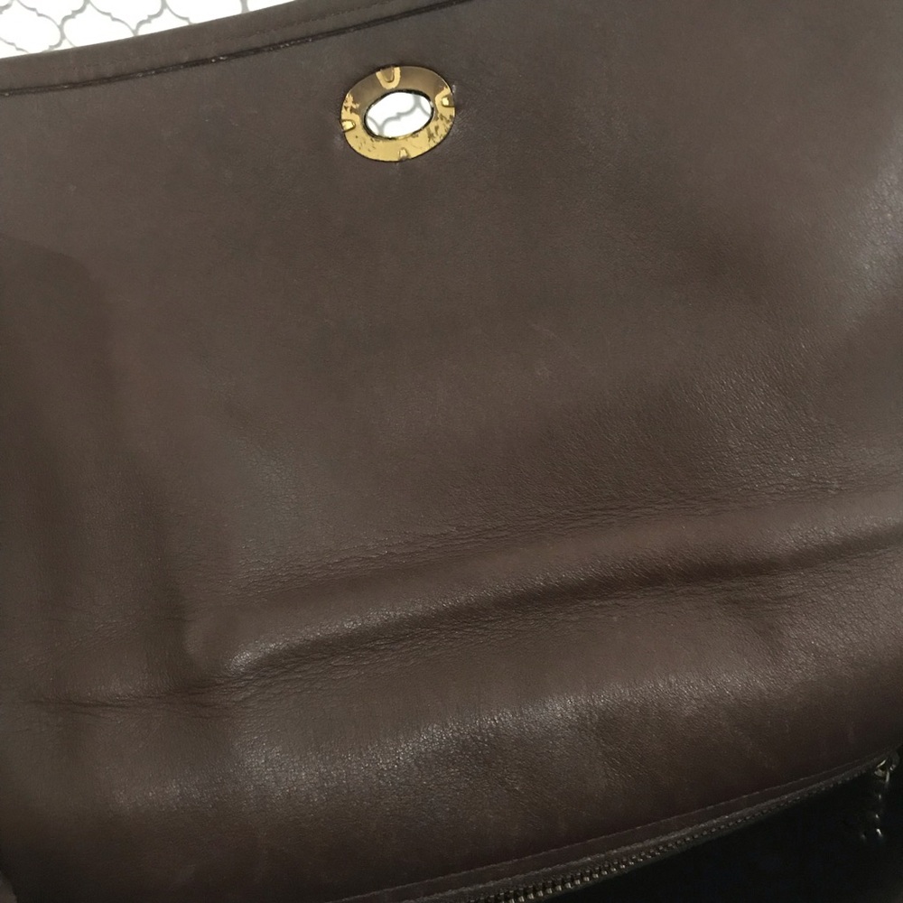 Vintage Coach 9870 Classic Brown Leather Crossbody Bag - Picture 10 of 13